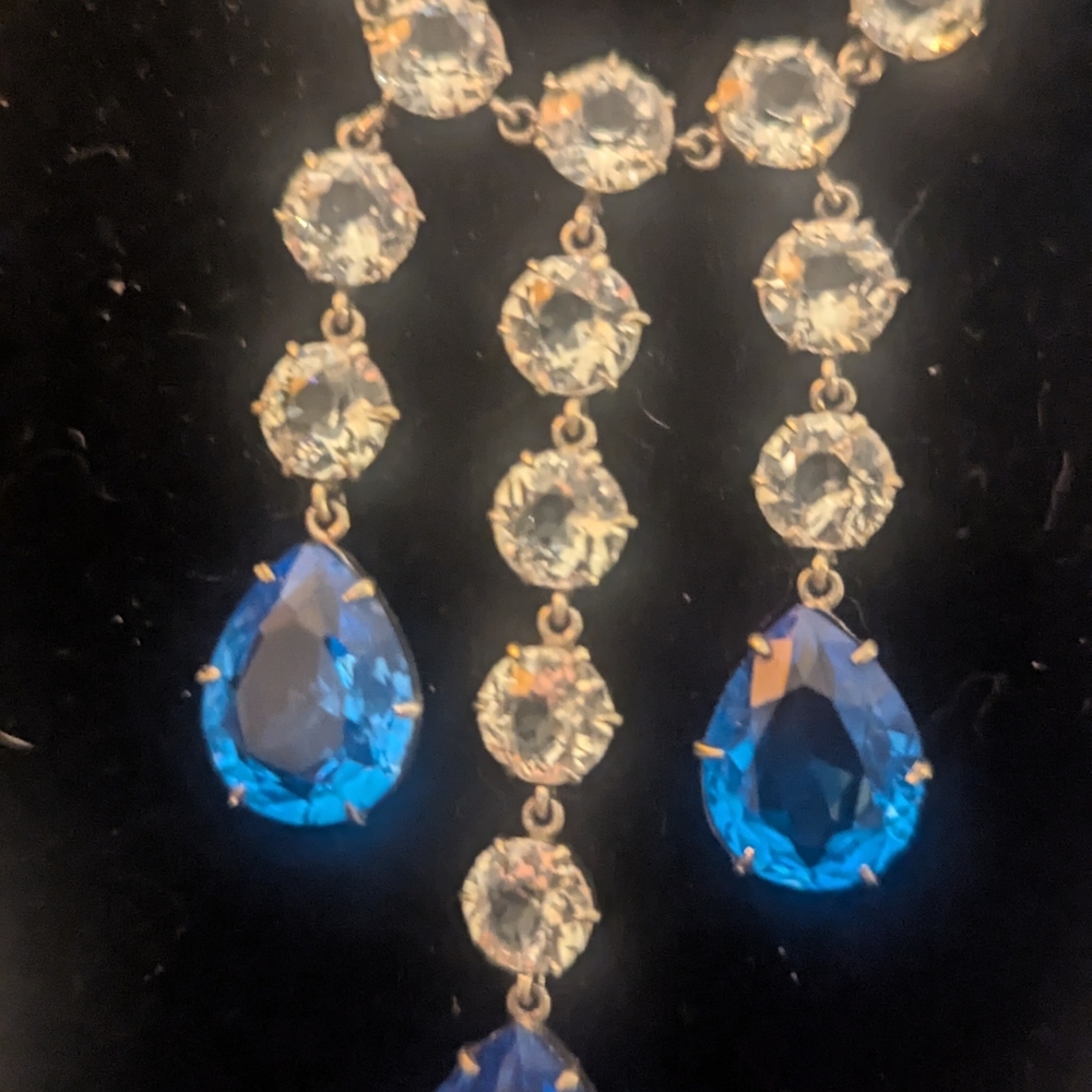 Stunning Vintage Art Deco Czech Bohemian Crystal Necklace - Picture 4 of 6